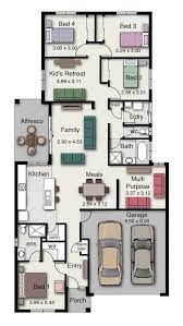Single Story Home Floor Plan With 4 Bedrooms Double Garage And 210 Square Meters House Floor Plans Modern House Floor Plans House Layout Plans