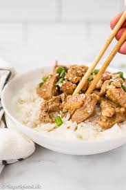 Add green onions and stir just until shrimp are opaque in the center (cut to test), about 1 minute longer. Ginger Garlic Pork Recipe Sugar Spices Life