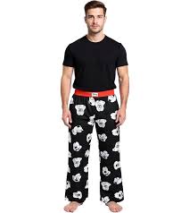RE:COVERED X Disney Mickey Mouse Lounge Pants Men's Pajama Pants with  Mickey Mouse Print, Cotton