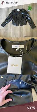 Diane Von Furstenberg Verena Faux Leather Jacket Diane Von Furstenberg Verena High Low Faux Leathe Blush Leather Jacket Faux Leather Coat Fringe Leather Jacket