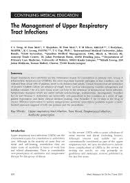 Looking for sentences with sore throat? Pdf The Management Of Upper Respiratory Tract Infection