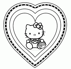 There are tons of great resources for free printable color pages online. Hello Kitty Valentine Coloring Pages Coloring Home