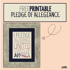With all that is going on in the country today, this short and sweet pledge reminds us of our origin. Free Printable Pledge Of Allegiance Moms And Crafters
