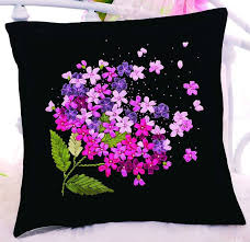 3d Ruban Broderie Kits Taie D Oreiller Belle Bloom Decoration De La Maison De L Artisanat Articl Almofadas Artesanais Almofadas Bordadas Almofadas Pintadas