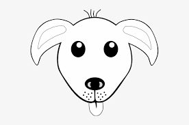 Dog 1 Face Grey Black White Line Animal Ing Sheet Dog Mask Clipart Black And White 555x463 Png Download Pngkit