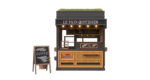 3d Model Coffee Kiosk Cafe Shop Design Coffee Shop Design Cafe Design