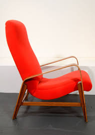 Red Armchair By Renou And Genisset Red Armchair Mid Century Chair Armchair