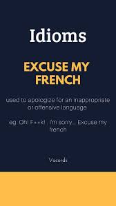 Excuse My French English Phrases Idioms English Idioms Idioms