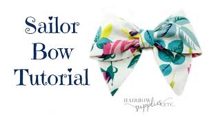 Double bow | free template & cut file. Sailor Hair Bow Tutorial Diy How To Make A Fabric Bow Hairbow Supplies Etc Youtube