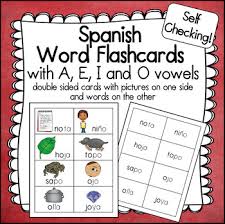 Spanish words with e in it. Spanish Picture Word Cards With A E I And O Palabras Con A E I O