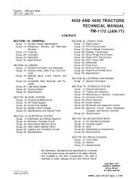 John deere 4020 parts diagram u2014 untpikapps. John Deere 4430 4630 Tractors Tm1172 Pdf Manual