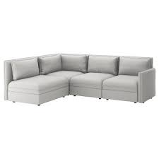 Vallentuna Modular Corner Sofa 3 Seat With Storage Hillared Light Blue Ikea In 2020 Modular Corner Sofa Vallentuna Corner Sofa