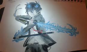 Image of pastel anime drawing art png clipart aesthetics anime. Anime Drawings 2 Blue Exorcist Rin Oil Pastel Wattpad