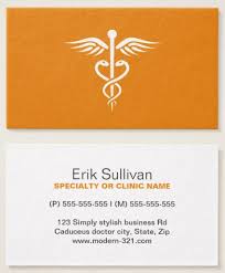 Create your own business cards without design skills ⏩ crello business card maker completely free choose professional business card templates. Modern Stylish Orange Medical Doctor Caduceus Business Card Zazzle Com Doctor Business Cards Design Business Card Ideas Medical Business