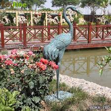 Garden ornament statues decoration resin handmade flamingo swan bird art. Antique Bronze Life Size Crane Bird Sculpture For Garden Decor Supplier Bokk 780 You Fine Sculpture