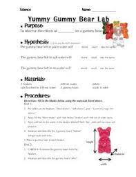 Gummy Bear Osmosis Lab Gummy Bear Science Project Kids Science Fair Projects Science Fair Projects