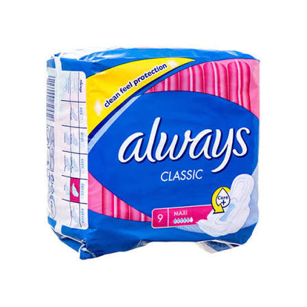 Always, Classic Pads with Wings, Maxi, Size 2