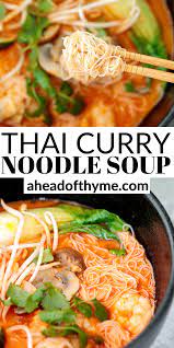 One Pot Thai Red Curry Noodle Soup Recipe In 2021 Red Curry Noodle Soup Curry Noodles Noodles