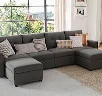 Amazon.com: LINSY Sofá de gran tamaño, sofá modular de 4 ...