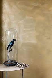 inspiratie metalstuc metal stuc goud behang gouden slaapkamer goud interieur