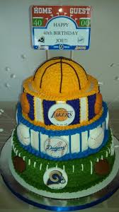 These delicious treats are perfect for a basketball themed birthday or a march madness viewing party! 40 Lakers Cakes Ideas Lakers Cake Grooms Cake