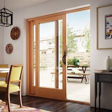 Contemporary Wooden Frame Interior Durable Fiberglass Exterior Featured Essence Series Sliding Glass Doors Patio Glass Doors Patio Best Sliding Glass Doors