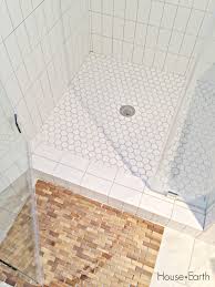 Bathroom Renovation White Subway Tiles On Shower Surround White Hexagon Shower Pan Faux Marble Tiled F Marble Tile Floor Shower Surround White Subway Tiles