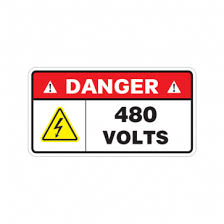 Danger 480 Volts 18625 High Voltage Signs Prints