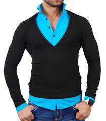 Sofort kostenlos und ohne anmeldung anfragen Monsieur Mode Votre Boutique De Pull Chemise Tazzio Reference 724 Noir Et Bleu