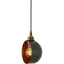 Metal might seem like an unusual material for light fixtures, but this style is becoming more popular. Quirky Hanging Ceiling Pendant Light Reflector Shade And Exposed Bulb