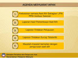 Sistem pengurusan aset disediakan oleh kementerian kewangan malaysia sebagai panduan penggunaan sistem pengurusan aset mengikut pekeliling perbendaharaan bil. Sistem Pengurusan Aset Kementerian Pendidikan Malaysia