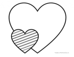 Print them all for free. Easy Heart Coloring Pages For Kids Stripe Patterns What Mommy Does