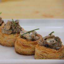 Mushroom Vol Au Vents Vol Au Vent Cases Topped With Creamy Seasoned Mushrooms Sprinkled With A Hint Of Chive Leaves Vol Au Vent Food Stuffed Mushrooms