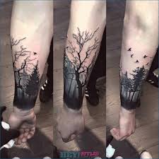 Forest Tattoo Symbolic Meaning Attractive Design Ideas Attractive Design Forest Ideas Meaning Symbol Forest Tattoos Arm Tattoos Black And Grey Tattoos