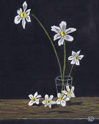 Home background painting background oil painting backgrounds. Beautiful Original Oil Painting Of White Flowers Black Background Still Life Floral 12 X16 Ori Photo To Oil Painting Flower Art Original Oil Painting
