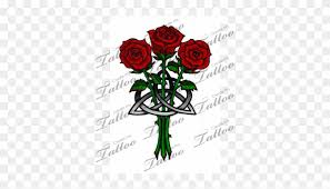 A very creative design, don't you think. Marketplace Tattoo Roses And Celtic Knot Celtic Cross Tattoos With Flowers Free Transparent Png Clipart Images Download