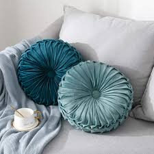 Samt Plissee Runde Kurbis Dekokissen Couch Kissen Bodenkissen Dekorative Fur Zuhause Sofa Stuhl Bett Auto Balight Amaz Kurbiskissen Dekokissen Kissen Decken