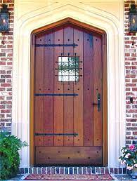 Custom Old World Gothic Arch Plank Door Solid Wood Doors By Decora Wood Front Entry Doors Rustic Doors Entry Doors