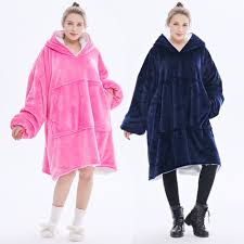 This heavyweight collegiate blanket is super cozy and extra soft like your favorite sweatshirt. 2021 Cozy Oversized Hooded Sweatshirt Hoodies Tv Blanket Thicken Fleece Coat Pullover 649c From Cinda02 43 26 Dhgate Com