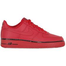 Nike Men Air Force 1 Faux Leather Sneakers Mens Red Shoes Mens Nike Shoes Sneakers Men