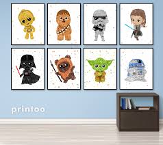 Star Wars Heroes 8 Set Bedroom Prints Nursery Prints Digital Art Printable Digital Print Nursery Star Wars Nursery Star Wars Baby Nursery Nursery Prints