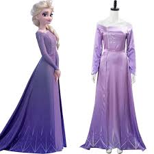 Frozen 2 Nightgown Gown Elsa Arendelle Bedroom Purple Pink Dress Violet Cosplay Costume In 2020 Elsa Fancy Dress Frozen Elsa Dress Elsa Dress