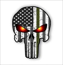 You'll receive email and feed alerts when new army green punisher usa skull tactical embroider american flag hk/lp patch bdu. Vinyl Junkie Graphics Punisher Skull Thin Green Line Military American Flag Car Truck Laptop Sticker Decal Wantitall