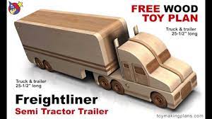 Build cars, trucks, planes and boats that appeal to all ages. Wood Toy Plans Freightliner Semi Truck Youtube