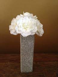 Gardenia Flower Bling Vase Centerpiece On Etsy 14 00 Centerpieces Vase Centerpieces Wedding Decorations