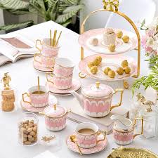 Top Grade Delicate Bone China Coffee Cup Set European Vintage Tea Cup Tea Kettle Coffee Teapot And Tea Cup Vintage Tea Cup Set Tea Cups Vintage Tea Cup Set