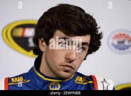 NASCAR Xfinity Series and part time Sprint Cup Series driver Chase Elliott  listens to a question following the Hendrick Motorsports presentation at  the Charlotte Motor Speedway Media Tour in Charlotte, N.C., on