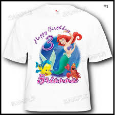 Happy Birthday Birthday T Shirt Design Ideas Personalized Little Mermaid Ariel Birthday T Shirt Spongebob Ariel The Little Mermaid Spongebob Squarepants