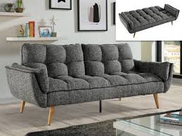 Bultex banquette clic clac mousse cm lena. Canape 3 Places Convertible Clic Clac En Tissu Loeline Gris Chine Salon Canape Decoration Maison Canape 3 Places