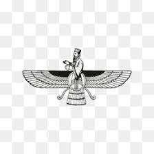 Faravahar Black And White Faravahar, the depiction of the human soul before birth and after death.